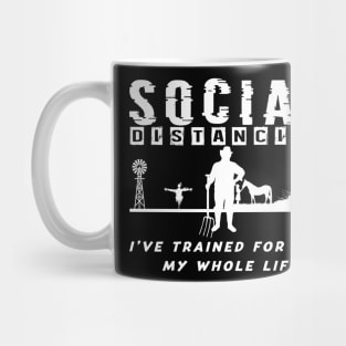 Funny Farmer Social Distancing Quarantine joke present Mug